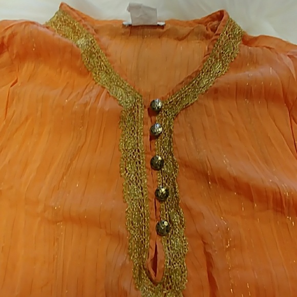 Cache Gauze & Metallic Sheer Blouse - Picture 8 of 8